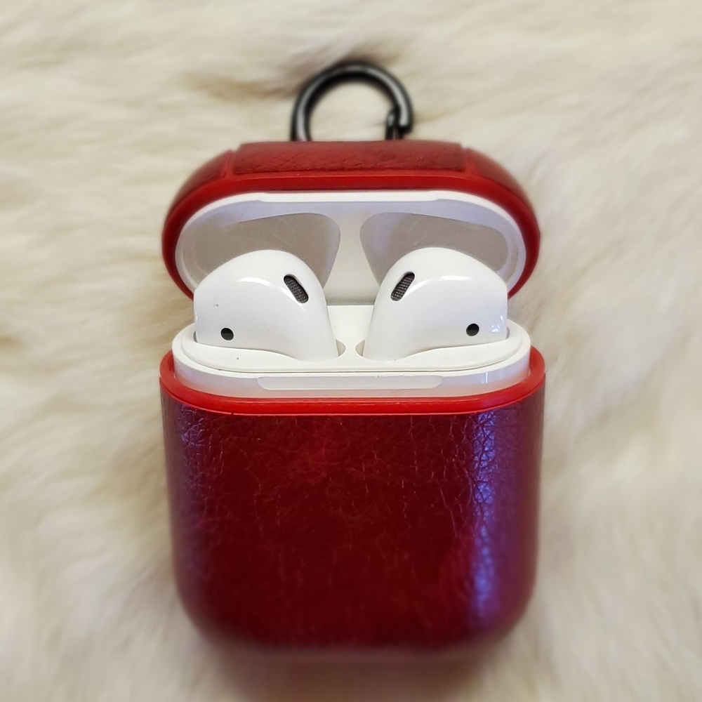 Red Leather Case for Airpod Gen 1 or 2